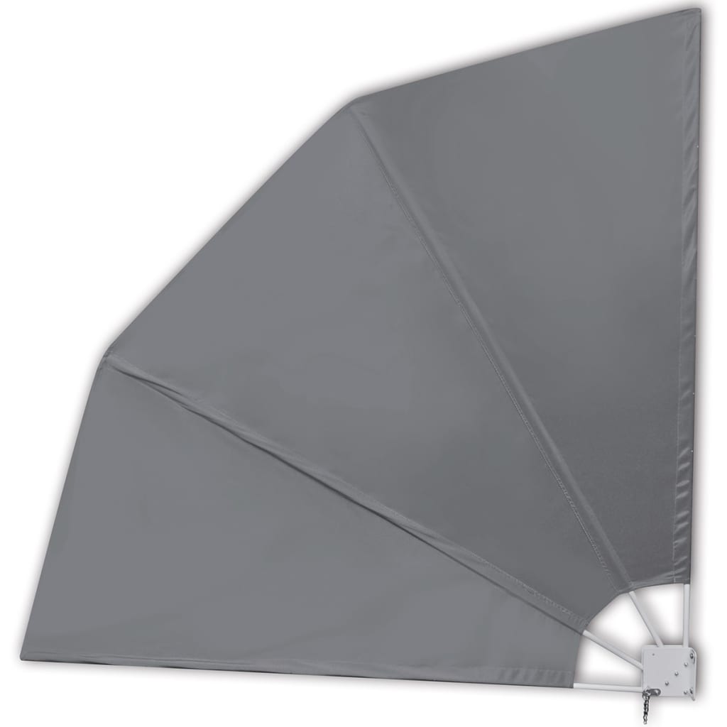 Faltbarer Balkonfächer Grau 210×210 cm