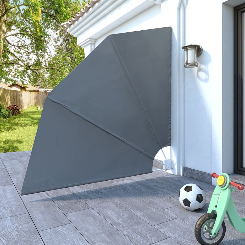 Faltbarer Balkonfächer Grau 210×210 cm