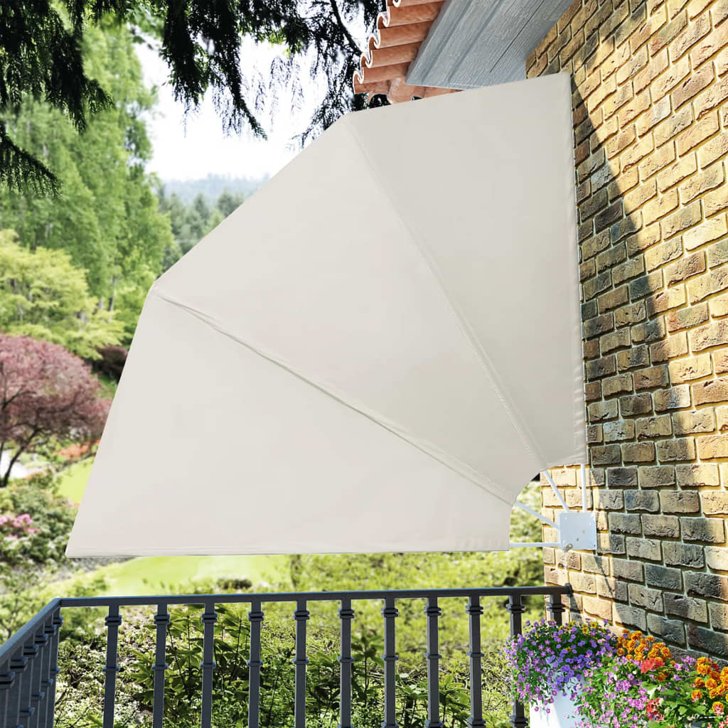 Faltbarer Balkonfächer Creme 210×210 cm