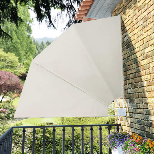 Faltbarer Balkonfächer Creme 210×210 cm