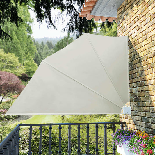 Faltbarer Balkonfächer Creme 160×240 cm