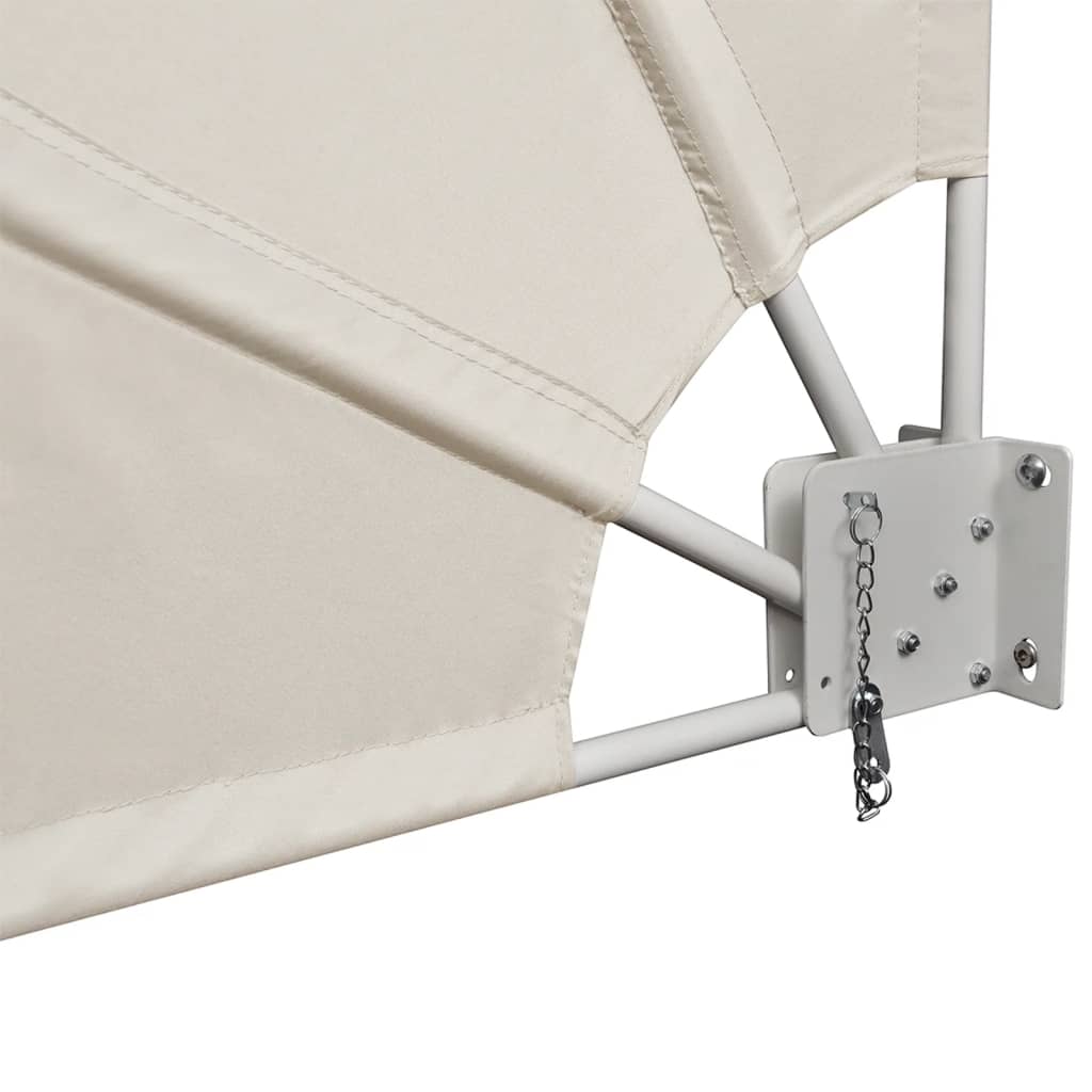 Faltbarer Balkonfächer Creme 140×140 cm