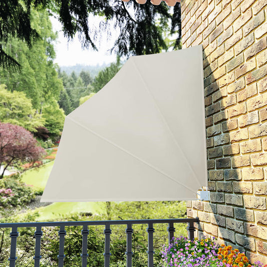 Faltbarer Balkonfächer Creme 140×140 cm