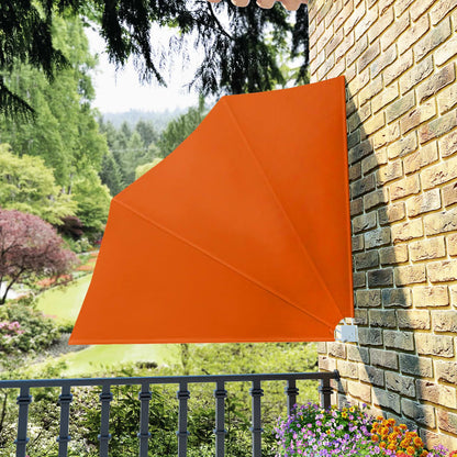Faltbarer Balkonfächer Terracotta-Rot 140×140 cm