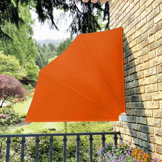 Faltbarer Balkonfächer Terracotta-Rot 140×140 cm