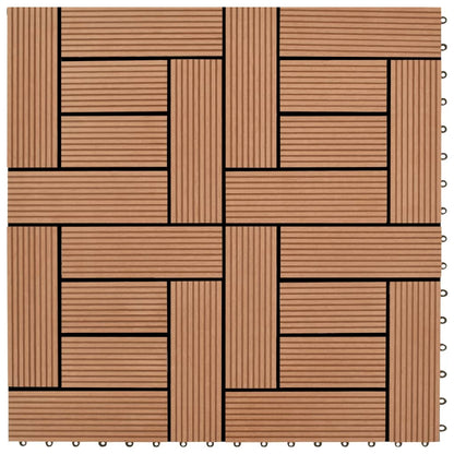 Braune Terrassenfliesen 11 Stk. 30 x 30 cm WPC 1 qm