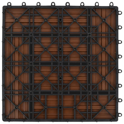 Braune Terrassenfliesen 11 Stk. 30 x 30 cm WPC 1 qm
