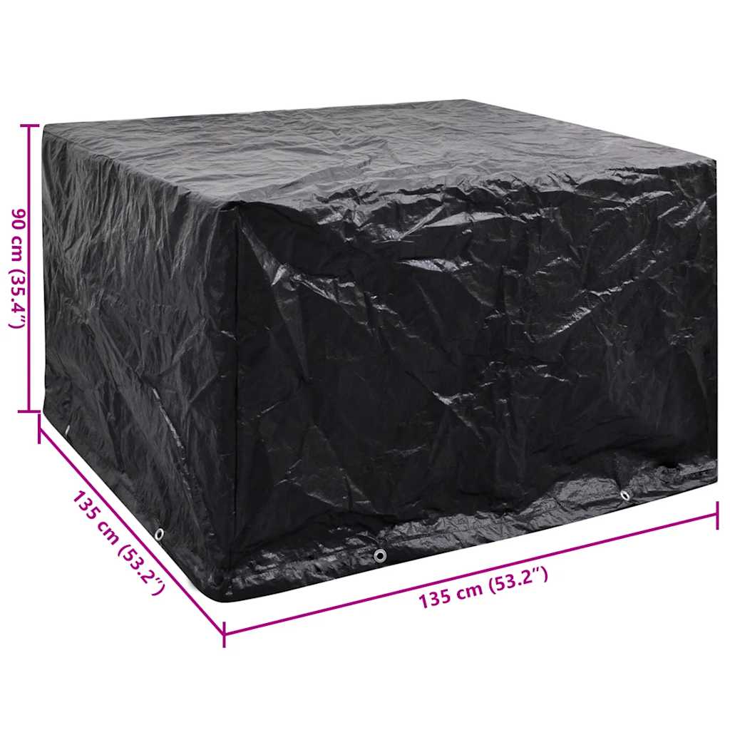 Gartenmöbel-Abdeckung 8 Ösen 135x135x90 cm
