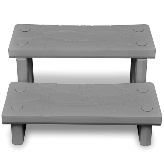 Graue Spa-Treppe