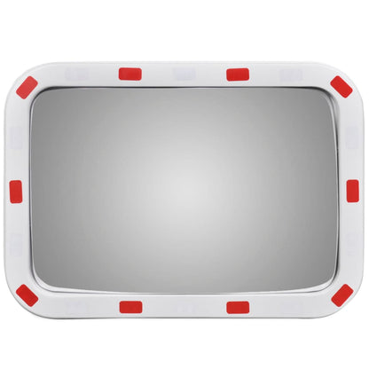 Verkehrsspiegel Konvex Viereckig 40×60 cm mit Reflektoren