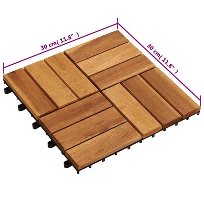 Terrassenfliesen 20 Stk. 30x30 cm Akazienholz