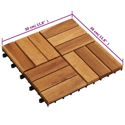 Terrassenfliesen 30 Stk. 30x30 cm Akazienholz