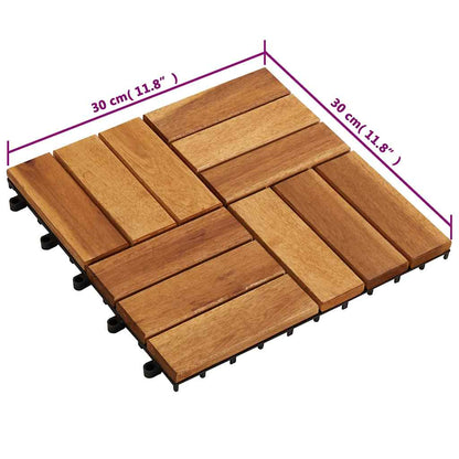 Terrassenfliesen 30 Stk. 30x30 cm Akazienholz