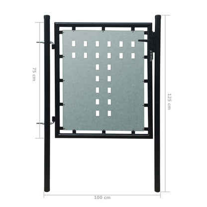 Hegnslåge (Single Gate) Sort 100x125 cm