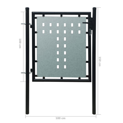 Hegnslåge (Single Gate) Sort 100x150 cm