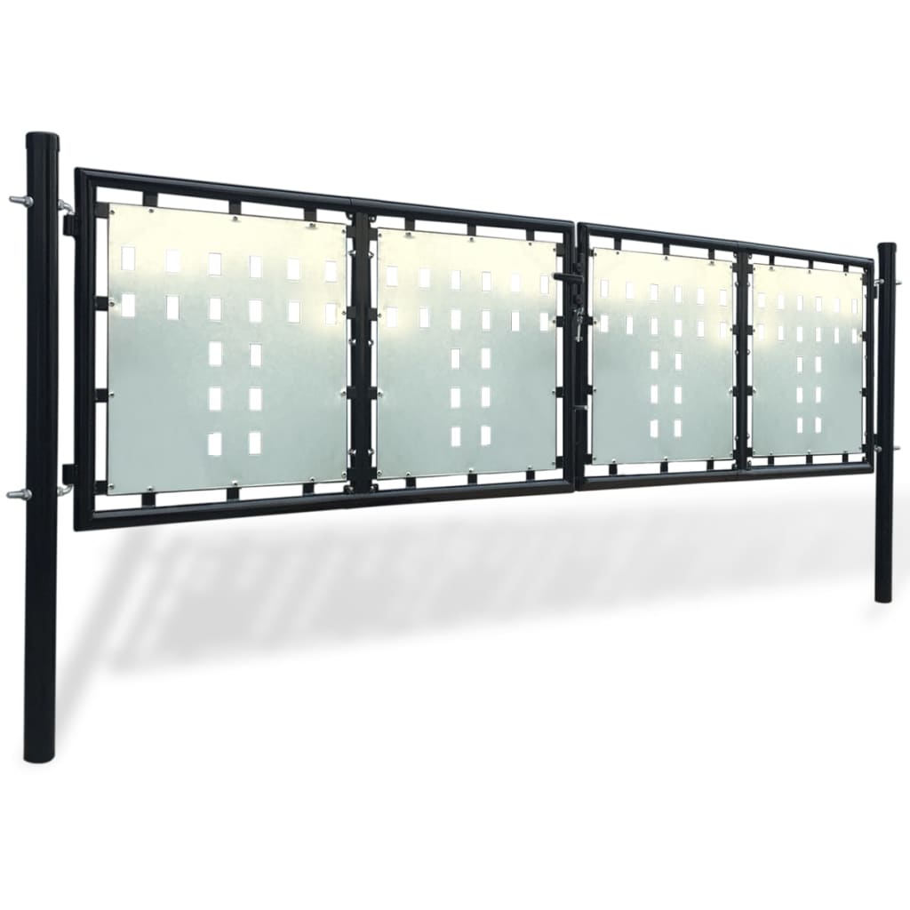 Hegnslåge (Single Gate) Sort 300x125 cm