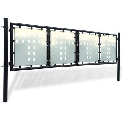Hegnslåge (Single Gate) Sort 300x125 cm