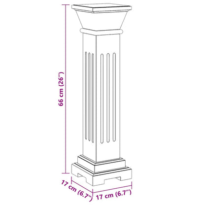 Säulen-Pflanzenständer Klassischer Stil Quadratisch MDF