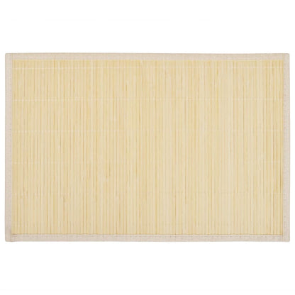 6 Bambus-Platzdeckchen 30 x 45 cm Natur