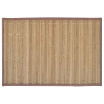 6 Bambus-Platzdeckchen 30 x 45 cm Braun
