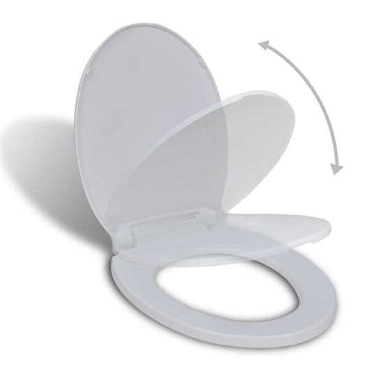 Toiletsæde med soft close Hvid Oval