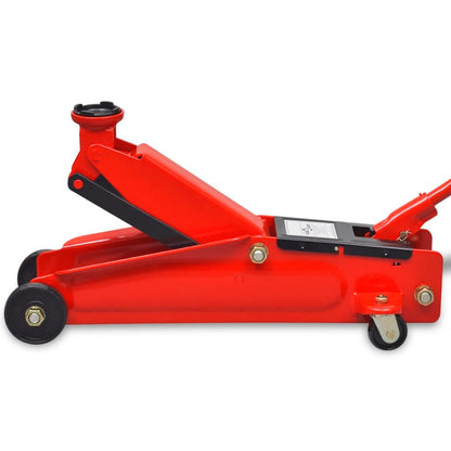 Hydraulischer Wagenheber mit niedriger Aufnahme 3 Tonnen rot