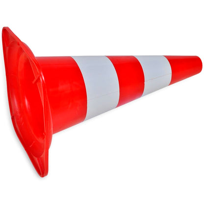 Verkehrskegel 10 Stk. Reflektierend Rot und Weiß 50 cm
