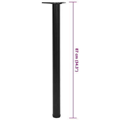 4 höhenverstellbare Tischbeine Schwarz 870 mm