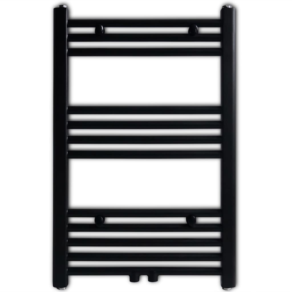 Handtuchheizkörper Warmwasser Gerade Schwarz 500x764 mm