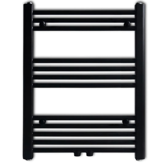 Handtuchheizkörper Warmwasser Gerade Schwarz 600x764 mm