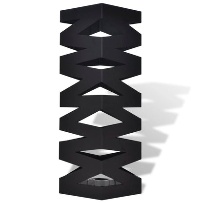 Schirmständer Schirmhalter Gehstock Stahl schwarz quadratisch 48,5 cm