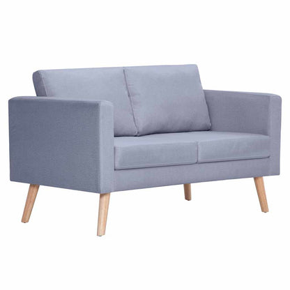 Sofagarnitur 2-Sitzer & 3-Sitzer Stoff Hellgrau