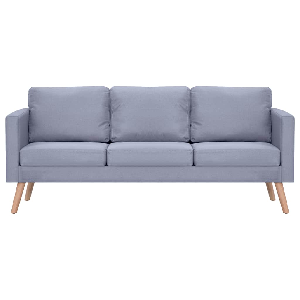 Sofagarnitur 2-Sitzer & 3-Sitzer Stoff Hellgrau