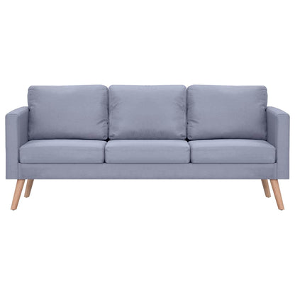 Sofagarnitur 2-Sitzer & 3-Sitzer Stoff Hellgrau