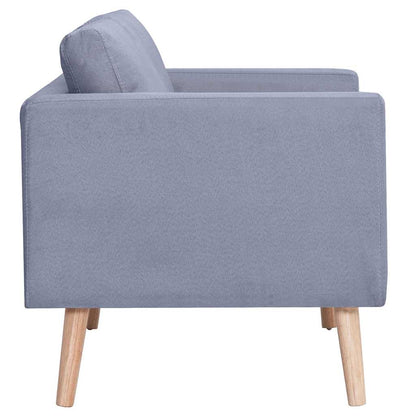 Sofagarnitur 2-Sitzer & 3-Sitzer Stoff Hellgrau