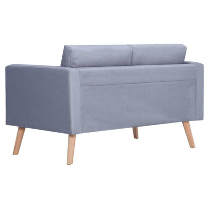 Sofagarnitur 2-Sitzer & 3-Sitzer Stoff Hellgrau