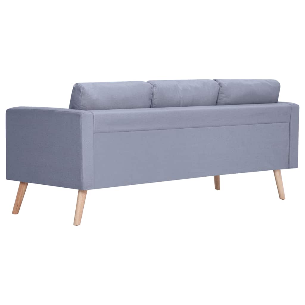 Sofagarnitur 2-Sitzer & 3-Sitzer Stoff Hellgrau