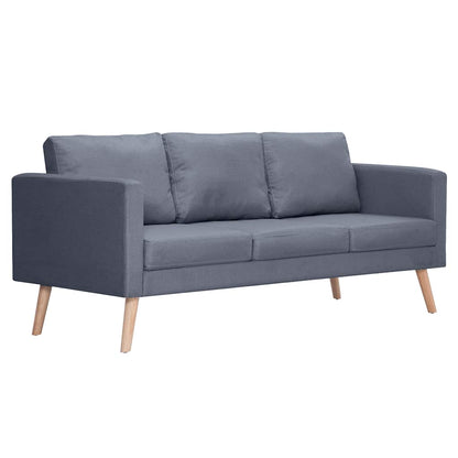 Sofagarnitur 2-Sitzer und 3-Sitzer Stoff Dunkelgrau