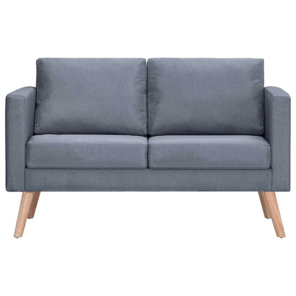 Sofagarnitur 2-Sitzer und 3-Sitzer Stoff Dunkelgrau