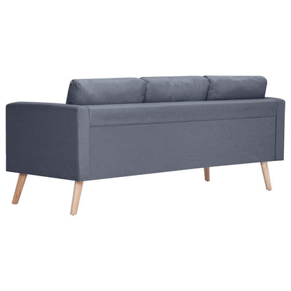 Sofagarnitur 2-Sitzer und 3-Sitzer Stoff Dunkelgrau