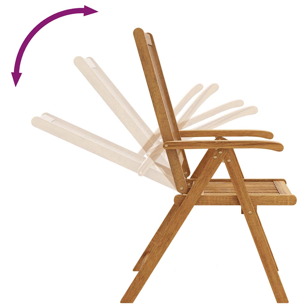 Gartenstühle 2 Stk. Klappbar Akazie Massivholz Braun