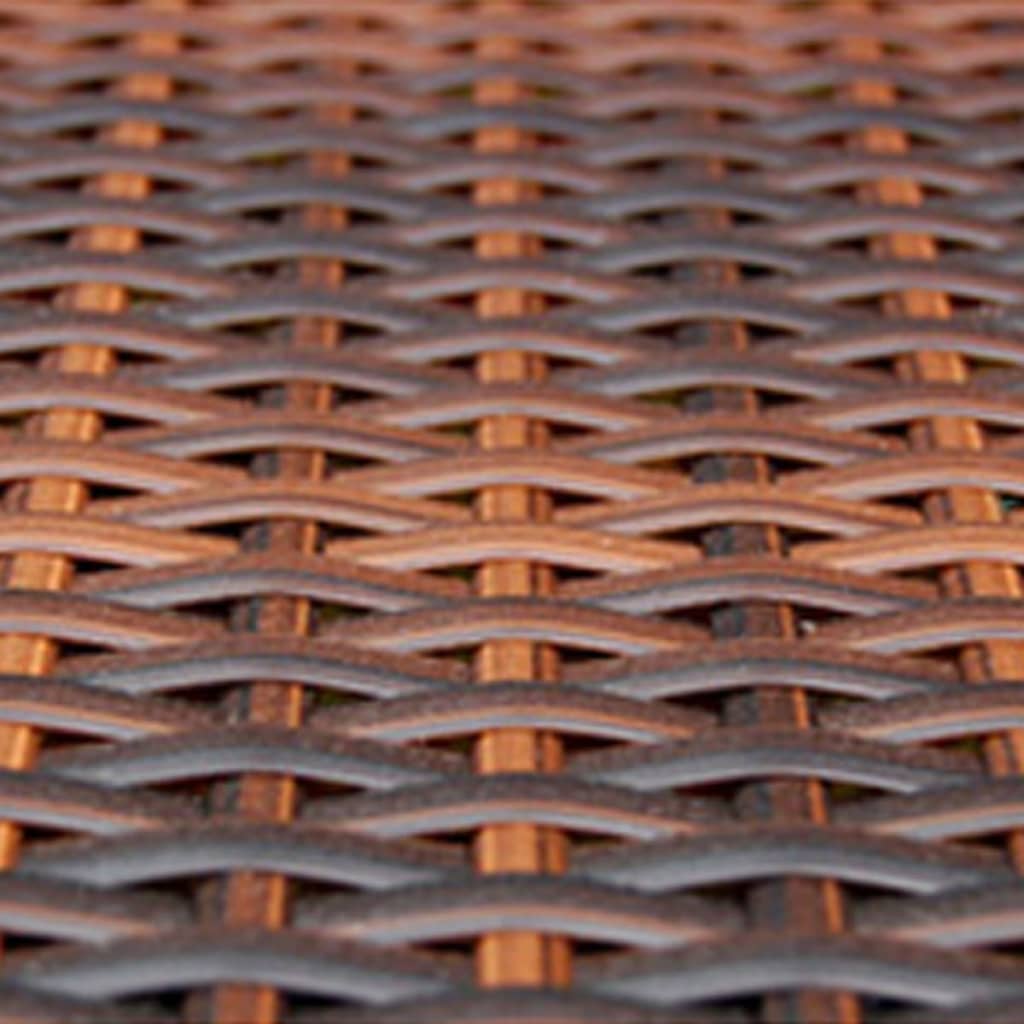 6-tlg. Garten-Lounge-Set mit Auflagen Poly Rattan Braun