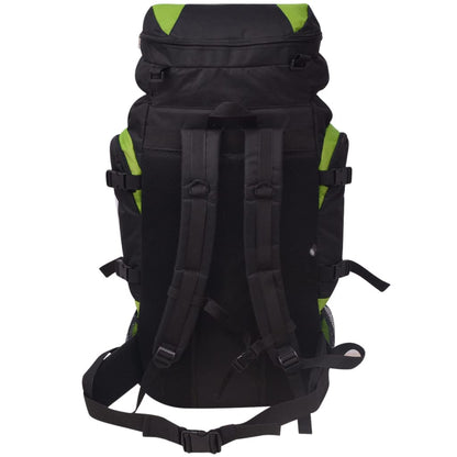 Wanderrucksack XXL 75 L Schwarz und Grün
