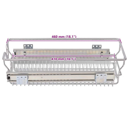 Einbauschublade Korbauszug 2 Stk. Silbern 300 mm