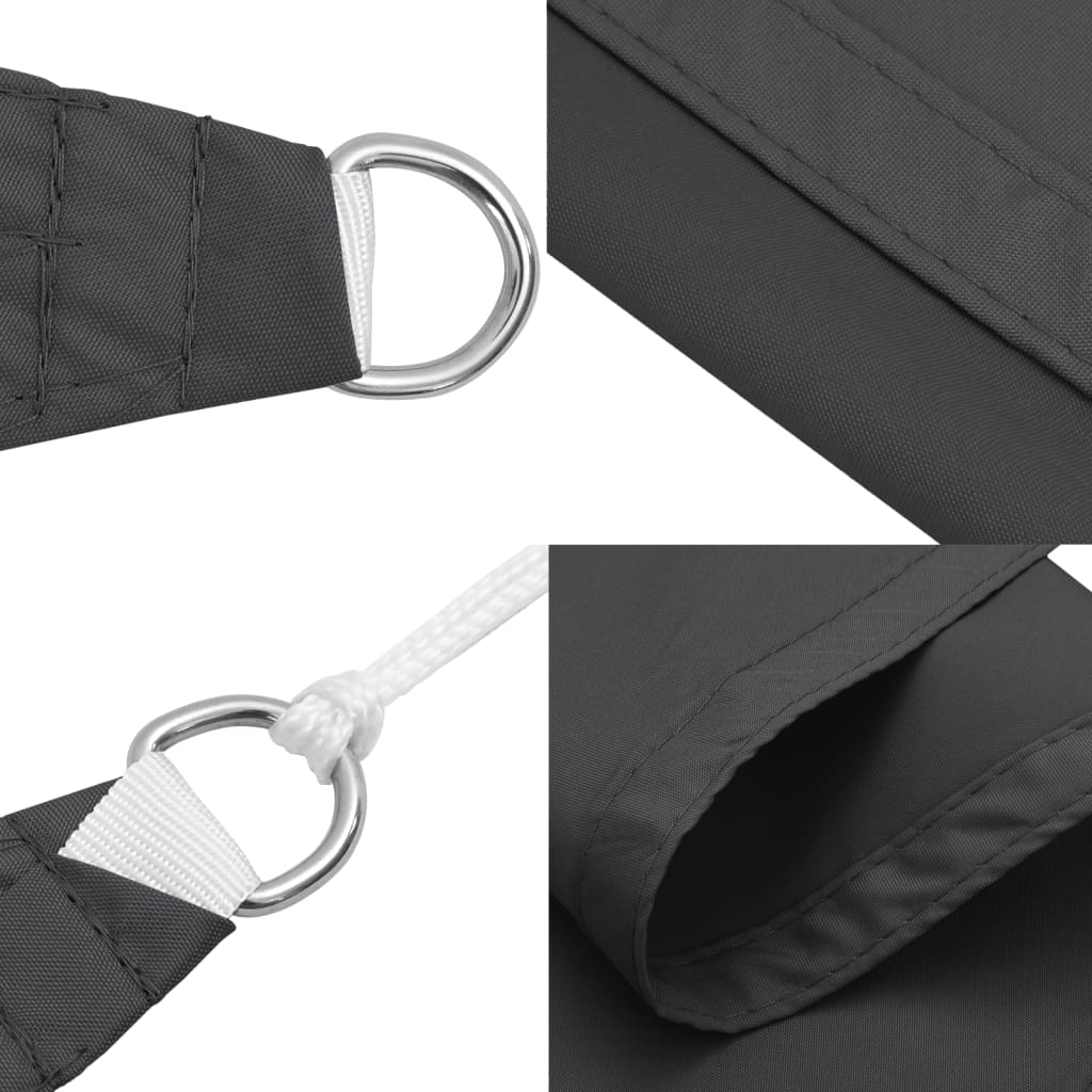 Sonnensegel Oxford-Gewebe Quadratisch 3,6x3,6 m Anthrazit