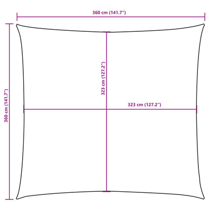 Sonnensegel Oxford-Gewebe Quadratisch 3,6x3,6 m Anthrazit