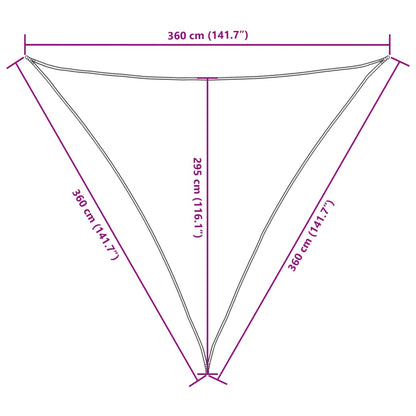 Sonnensegel Oxford-Gewebe Dreieckig 3,6x3,6x3,6 m Anthrazit