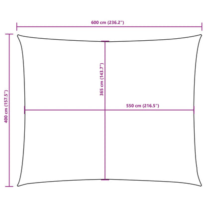 Sonnensegel Oxford-Gewebe Rechteckig 4x6 m Terracotta