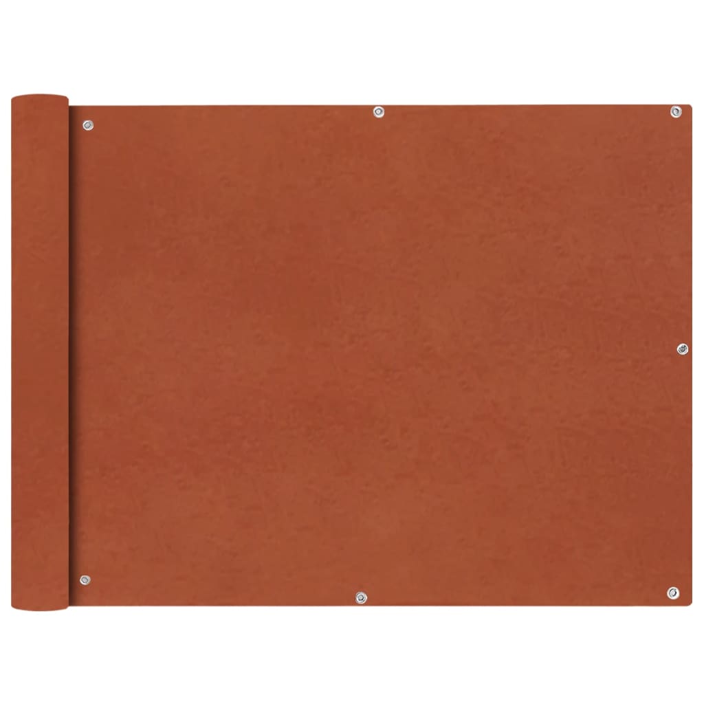 Balkon-Sichtschutz Oxford-Gewebe 90x600 cm Terrakotta-Rot