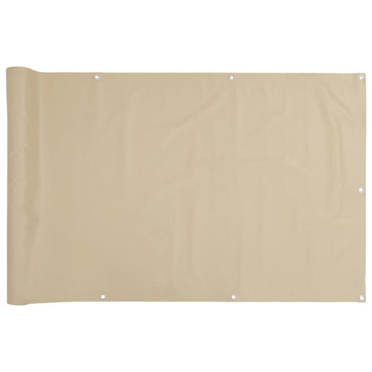 Balkonsichtschutz Oxfordgewebe 90x400 cm Beige